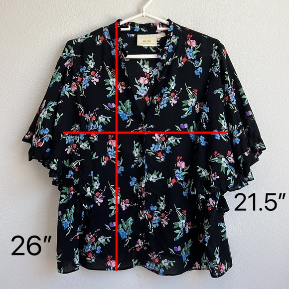 Maeve by Anthropologie Aveiro Flutter-Sleeved Buttondown Blouse - Picture 13 of 15